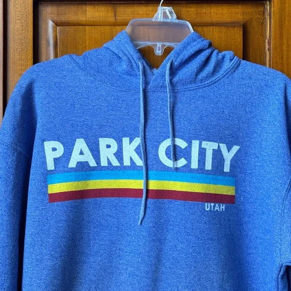 Blue Park City, Utah Hoodie - Picture 2 of 9